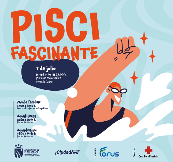 Cartel de Piscifascinante con un nadador