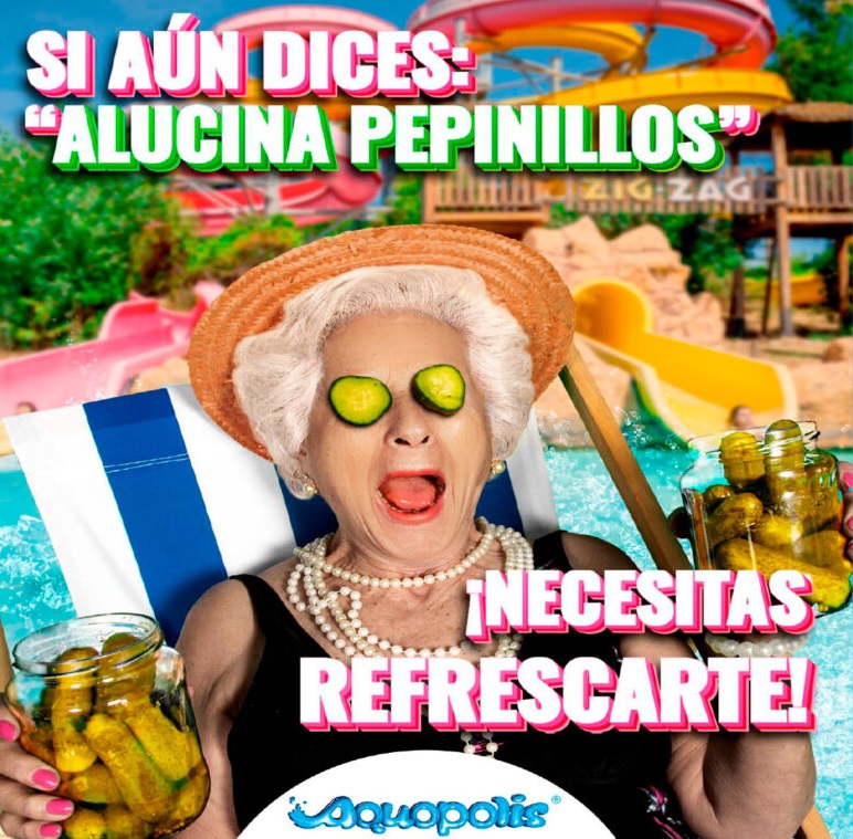 Detalle del cartel del Aquopolis