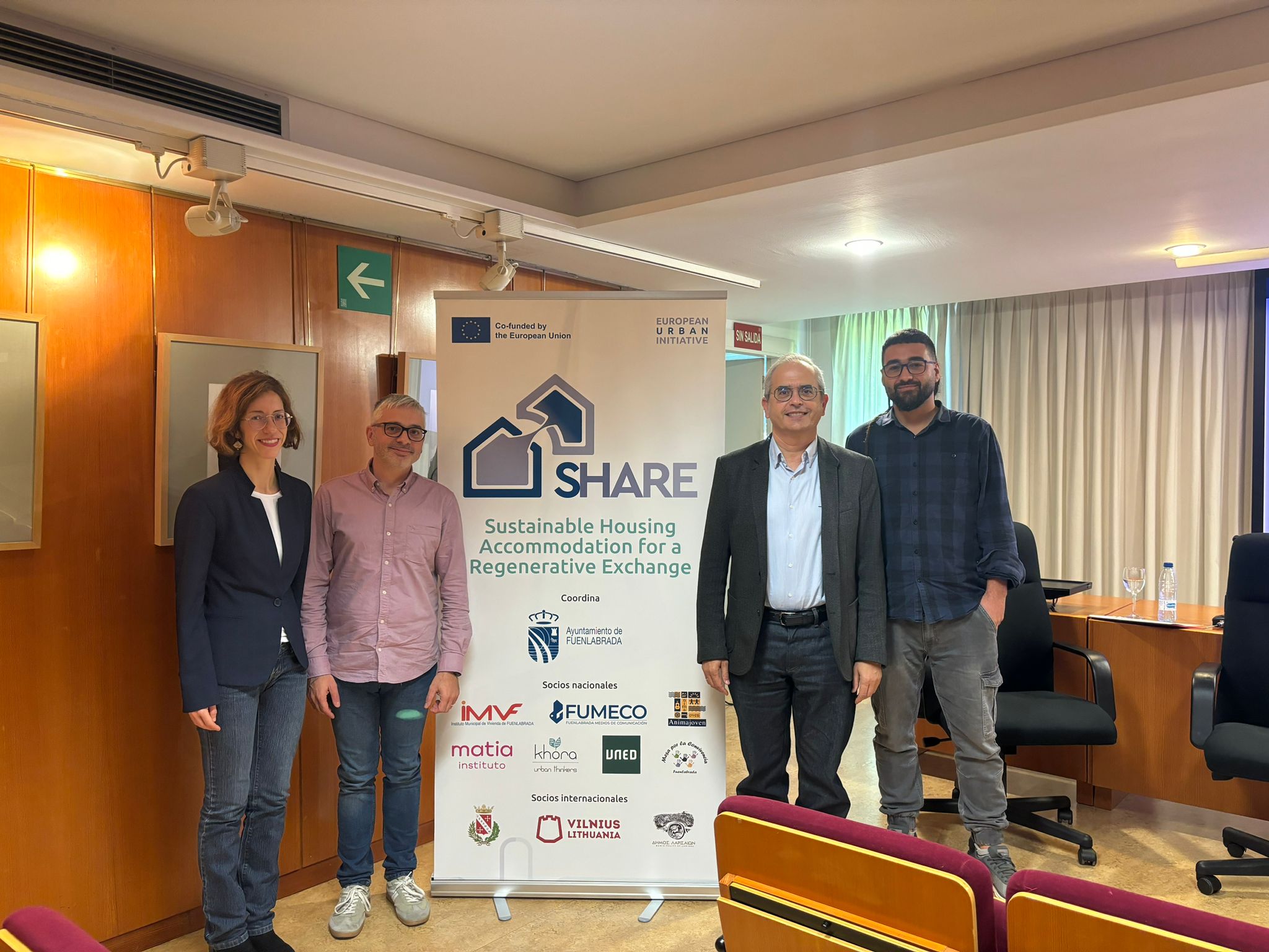 Ponentes de la charla sobre el proyecto Share