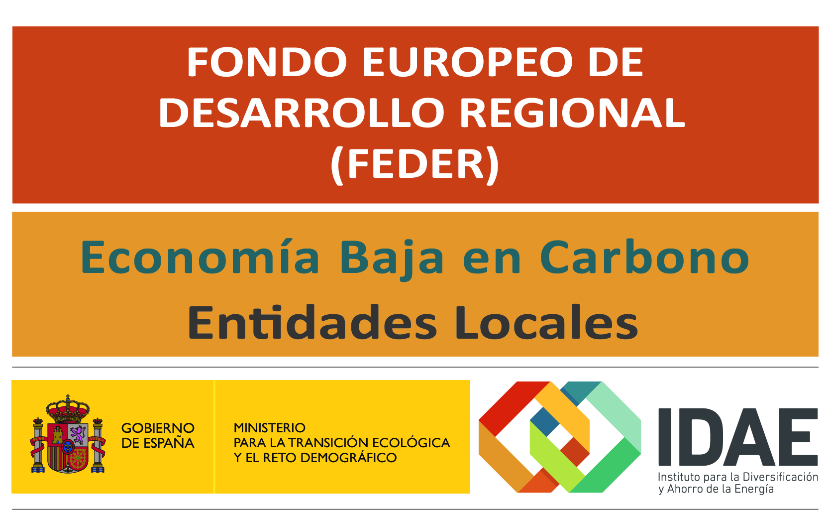 Fondo Europeo de Desarrollo Regional (FEDER). Economía Baja en Carbono Entidades Locales
